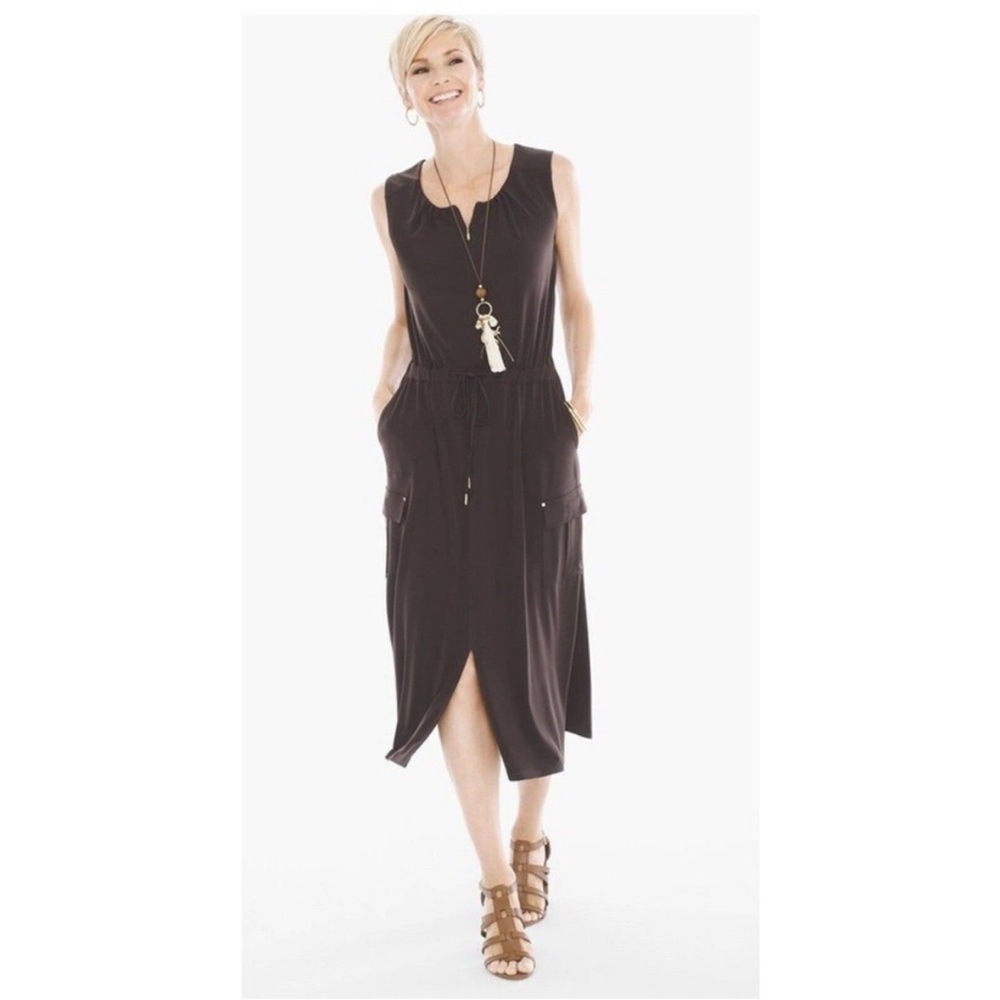 Chico’s Btown Jersey‎ Knit Cargo Utility Dress
